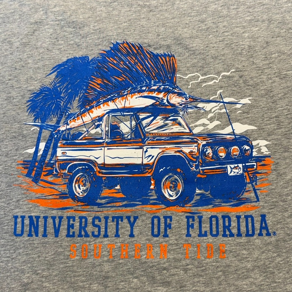 University of Florida Southern Tide Trophy‎ Catch T-shirt XXL Mens Gray